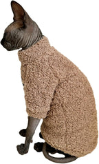 Sphynx Cat Clothes Hairless Cat Super Soft Warm Fleece T Shirt Elastic Winter - Image 5