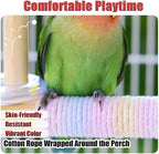Bird Swing for Cage, Rust Sound Interactive Hanging Bird Toy Perch, Wooden - Image 3