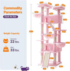 Allewie 81 Inches Tall Cat Tree/Multi-Level Large Climbing Tree House and Towers - Image 3