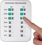 Dog Feeding Reminder, Magnetic OR Double Sided Adhesive Application, AM/PM by YAUYIK