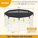 Dog Pen Pet Playpen Dog Fence Pad Indoor Foldable Metal Wire Exercise Puppy - Image 2