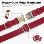 Plutus Pet Genuine Leather Dog Collar – Adjustable Pet Collar - Image 5