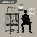 51" Small Bird Cage with Stand, Parakeet Cage, Parrot cage with Parakeet Toys - Image 2
