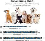 Cotton Handmade Dog Collar Cute and Distinctive Patterns Blue Tulip - Image 3