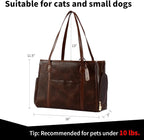Stylish Dog Purse Carrier, Leather Pet Carrier Bag - Image 2