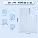 Soft Fleece Baby Blanket Ultra Cozy Blue Baby Blankets - Image 4