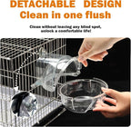 Bird Bath Box for Cage, Parrot Hanging Planet Bathtub No-Leakage Transparent - Image 4