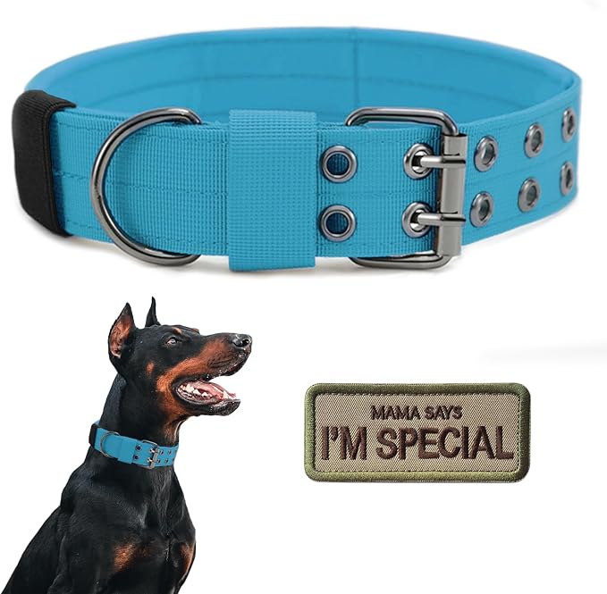 Tactical Dog Collar Military Adjustable Dog Collars Soft Nylon Training Collar by Periflowin