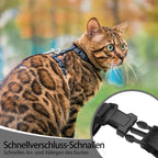 PUPTECK Adjustable Cat Harness and Leash Set Escape Proof Kitten Strap Collar - Image 3