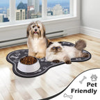 Dog Cat Food Mat, Rapid Absorbent Pet Feeding Mat, Bone Shaped Dog Placemat - Image 6