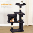 BestPet | 36" Cat Tree Tower | Dark Gray | Sturdy Multi-Level Cat Tree - Image 6