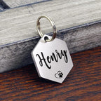Ultra Joys Custom Personalized Hexagon Dog ID Tag - Image 2