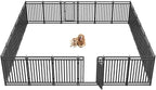 Metal Dog Fence Outdoor for Yard Indoor Dog Playpen 40" Height 24 Panels by Petorldog