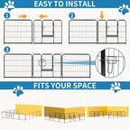 NEWBULIG Dog Playpen 16 Panels 24" Height Foldable Heavy Duty Metal Dog - Image 2