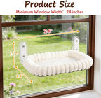 2PC Cat Window Perch with Bolster Foldable Cat Hammock Cushion Bed - Image 3