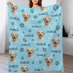 Personalized Paw Print Dog Blanket - Image 3