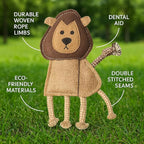 Natural Jute Dog Chew Toy – Lion Shape, Tough & Durable Puppy Teething Toy - Image 4