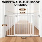 29.7-46" Extra Wide Baby Gate for Stairs, Pressure Mounted Dog Gate Indoor for - Image 3