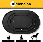 Dog Food Mat, 1/2 Inch Raised Edges Cat Dog Feeding Mat - Image 4