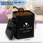 Meraki Home Farmhouse Cat Food and Treats Containers + Feed Scoop + Pet Food - Image 3