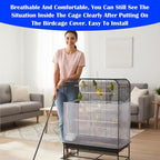 Grevosea Bird Cage Seed Catcher, Large Bird Cage Cover Stretchy Adjustable - Image 3