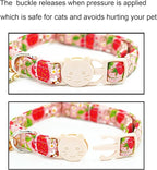 Cat Collar-2 Pack Cat Collars bee & Strawberry Cat Collar Breakaway - Image 3