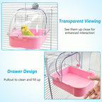 Tfwadmx Bird Cage Bath Hanging Parrot Bath Tub Water Shower Food Feeder Holder - Image 2