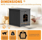 Cat Litter Box Enclosure, Openable Front Door & Raised Floor - Image 6