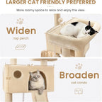 SHA CERLIN 65in Larger Cat Tree Tower Condo - Image 3