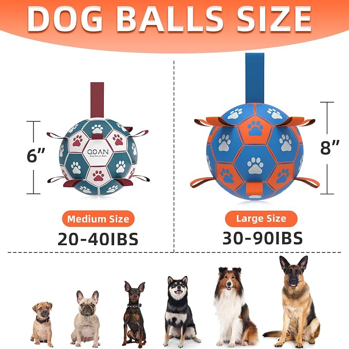 QDAN Dog Ropes Toys Soccer Ball - Image 3
