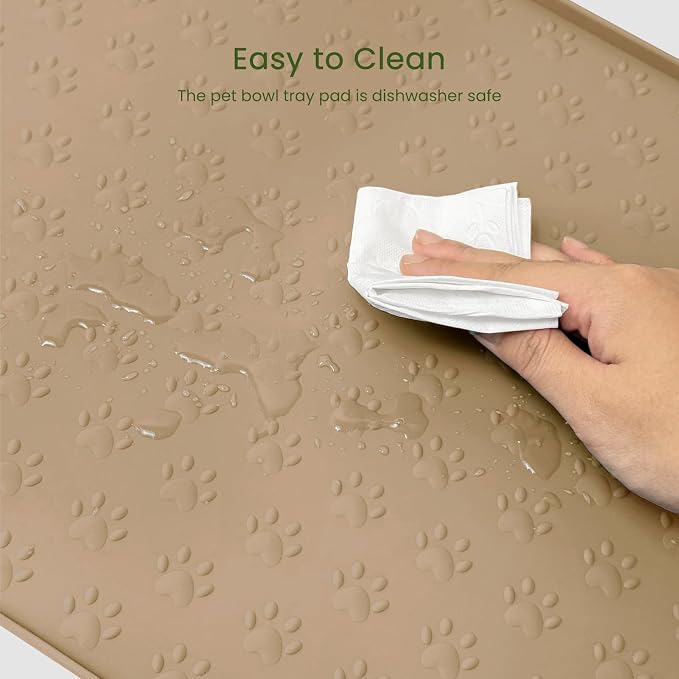 Dog Food Mat Anti-Slip Silicone Dog Bowl Mat Thicker Pet Placemat Waterproof - Image 9