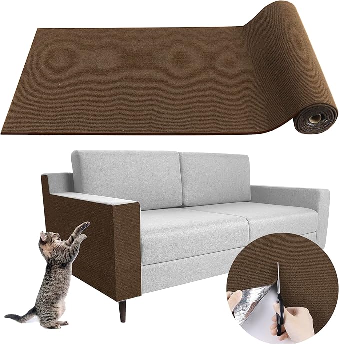 Climbing Cat Scratcher Mat Trimmable Cat Scratching Post Carpet 39.3’’x15.8’’ by LSGCQ