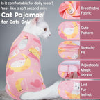 QBLEEV Cat Onesie for Cats After Surgery, Sticky Hair Cat Pajamas for Cats Only - Image 3