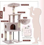 Heybly Cat Tree, 49.2 Inches Cat Tower - Image 3
