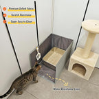Less-Mess Cat Litter Box Enclosure, Open Top High Side - Image 4
