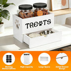 Dog Treat Jar for Countertop, 9.8 * 5.1 * 6'' 2 Layer Dog Treat Container - Image 3
