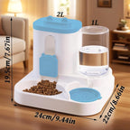 Gravity Cat Feeder and Water Dispenser, 2 in 1 Automatic Cat Feeder, 2 Pack - Image 2