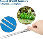 Segarty Aquarium Aquascaping Tools, 6 in 1 Stainless Steel Silver Aquascaping - Image 6
