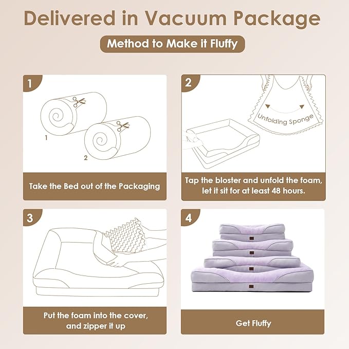 EHEYCIGA Orthopedic XL Dog Bed for Large Sized Dog, Waterproof Liner & Washable - Image 7