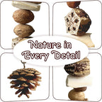 Nut Perch Stand with Interchangeable Materials – Natural, Safe Bird Playset - Image 5