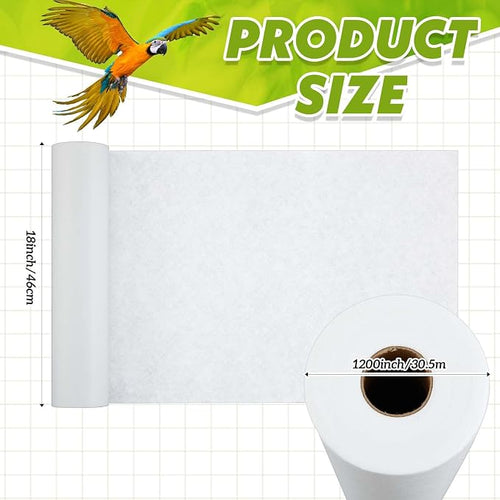 100 ft x 18 Inch Bird Cage Liner Disposable Parakeet Cage Liners Precut - Image 2