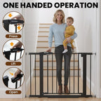 Baby Gate for Stairs, 29.7-40.6" Pressure Mounted Dog Gate, Auto Close Safety - Image 5