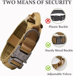 Tactical Dog Collar Set, Adjustable Military Training Nylon Dog Collar - Image 2