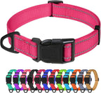 TagME Reflective Nylon Dog Collars, Adjustable Classic Pet Collar by TagME