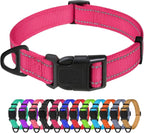 TagME Reflective Nylon Dog Collars, Adjustable Classic Pet Collar by TagME