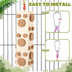 Skyygemm 2 Pcs Bird Parrot Chew Toys Wooden Foraging Hanging - Image 4