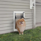 Baboni Pet Door for Wall, Steel Frame and Telescoping Tunnel, Aluminum Lock - Image 8