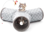 Tempcore Pet Cat Tunnel Tube Cat Toys 3 Way Collapsible, Cat Tunnels by Tempcore