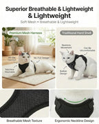 Luxelle 2 Pack Escape-Proof Cat Harness and Leash Set - Image 3