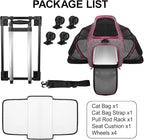 Pet Carrier with Wheels Up to 33 lbs Airline Approved Cat Carrier Rolling Pet - Image 8